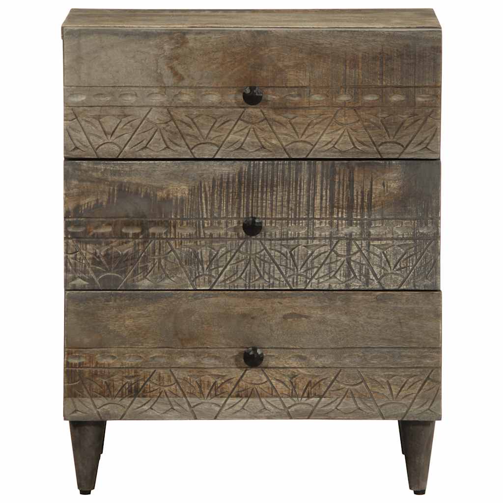 vidaXL Szafka nocna Jasnoszara 50x33x60 cm Drewno lite Mango