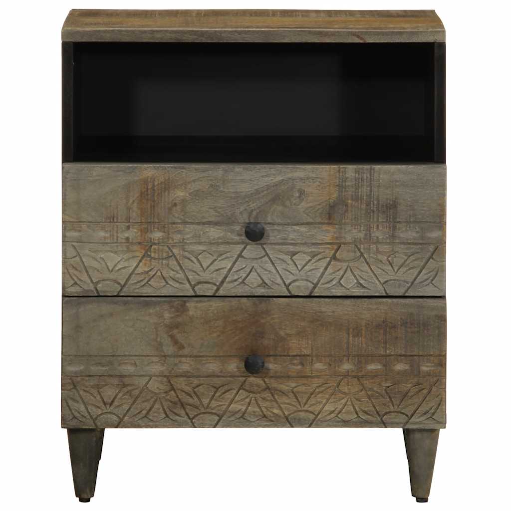 vidaXL Szafka nocna Jasnoszara 50x33x60 cm Drewno lite Mango