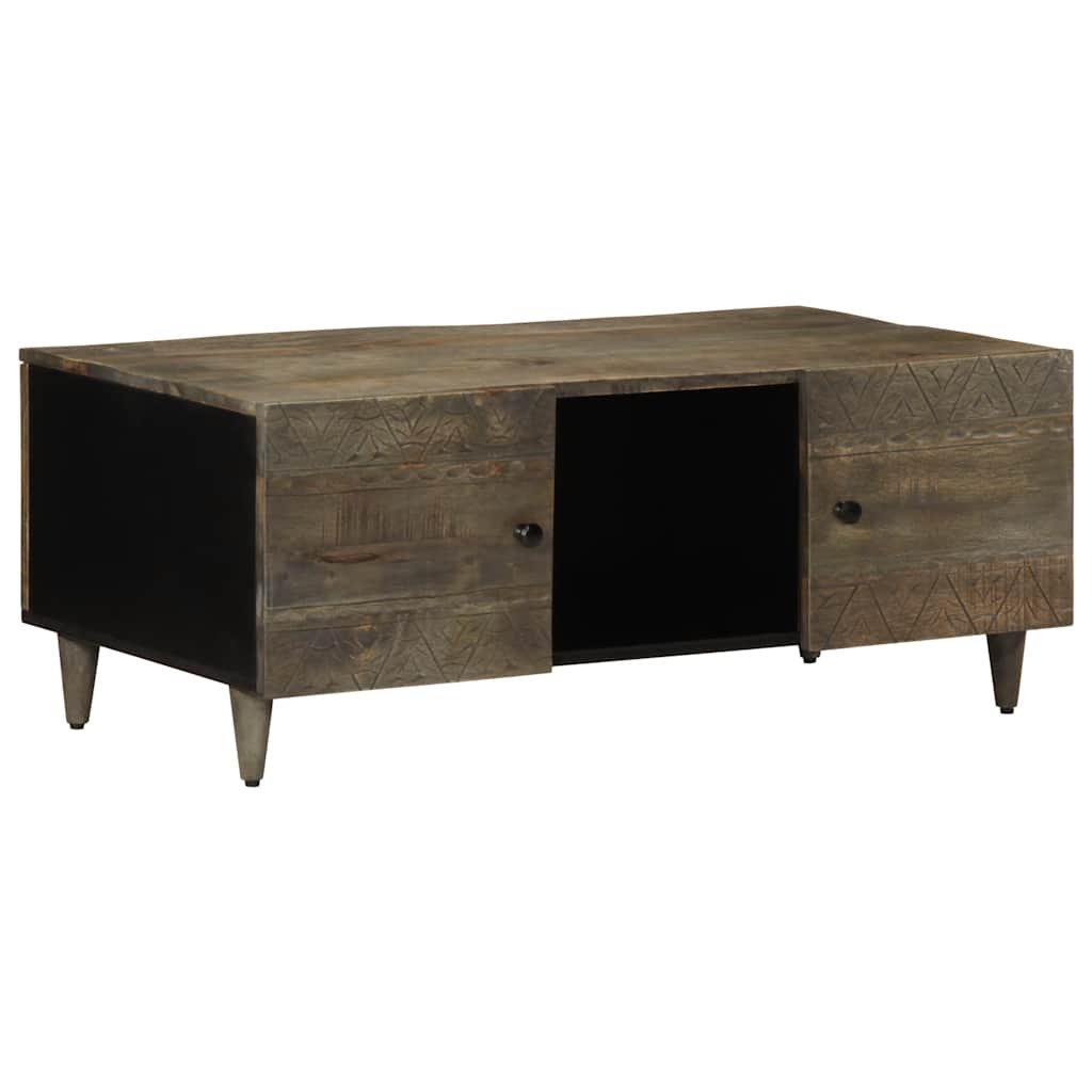 vidaXL Stolik kawowy Jasnoszary 100x54x40 cm Drewno lite Mango