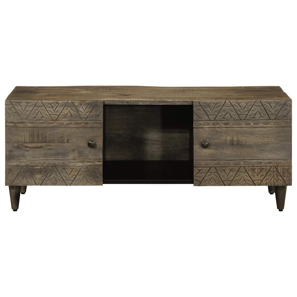 vidaXL Stolik kawowy Jasnoszary 100x54x40 cm Drewno lite Mango