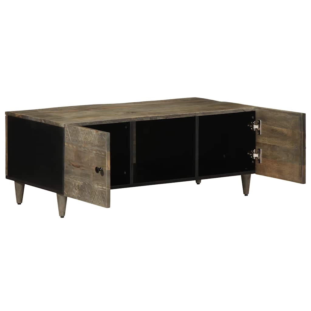 vidaXL Stolik kawowy Jasnoszary 100x54x40 cm Drewno lite Mango
