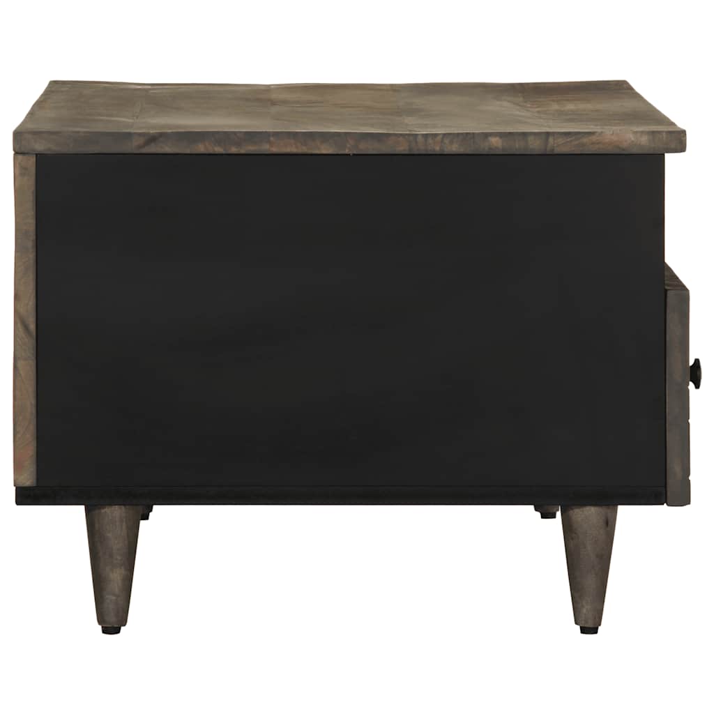 vidaXL Stolik kawowy Jasnoszary 80x54x40 cm Drewno lite Mango