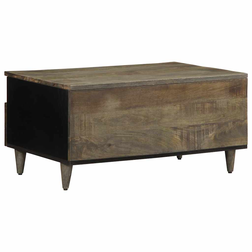 vidaXL Stolik kawowy Jasnoszary 80x54x40 cm Drewno lite Mango