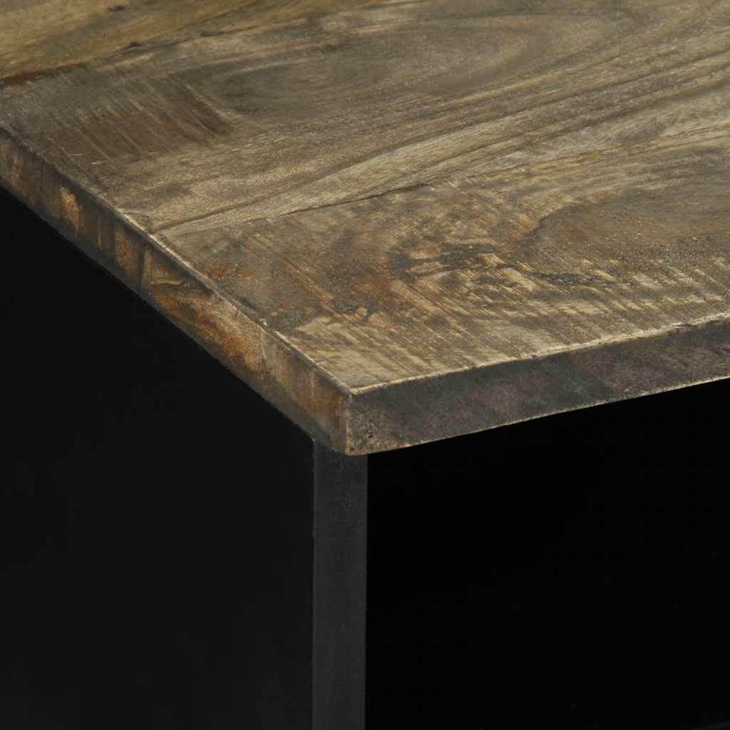 vidaXL Stolik kawowy Jasnoszary 80x54x40 cm Drewno lite Mango