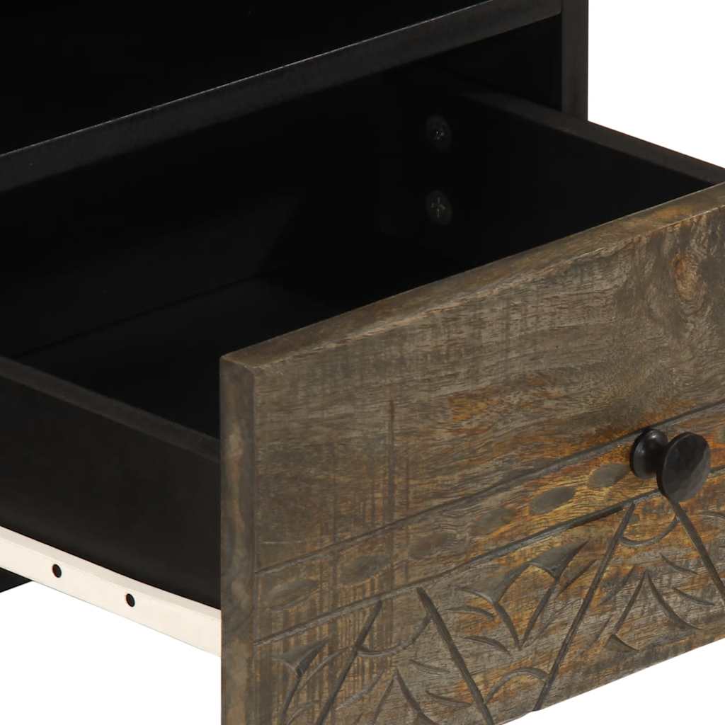vidaXL Stolik kawowy Jasnoszary 80x54x40 cm Drewno lite Mango