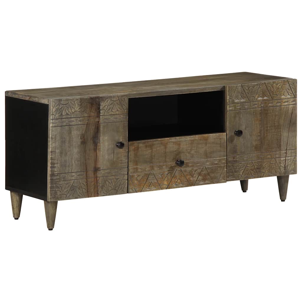 vidaXL Szafka RTV Jasnoszara 105x33,5x46 cm Drewno lite Mango