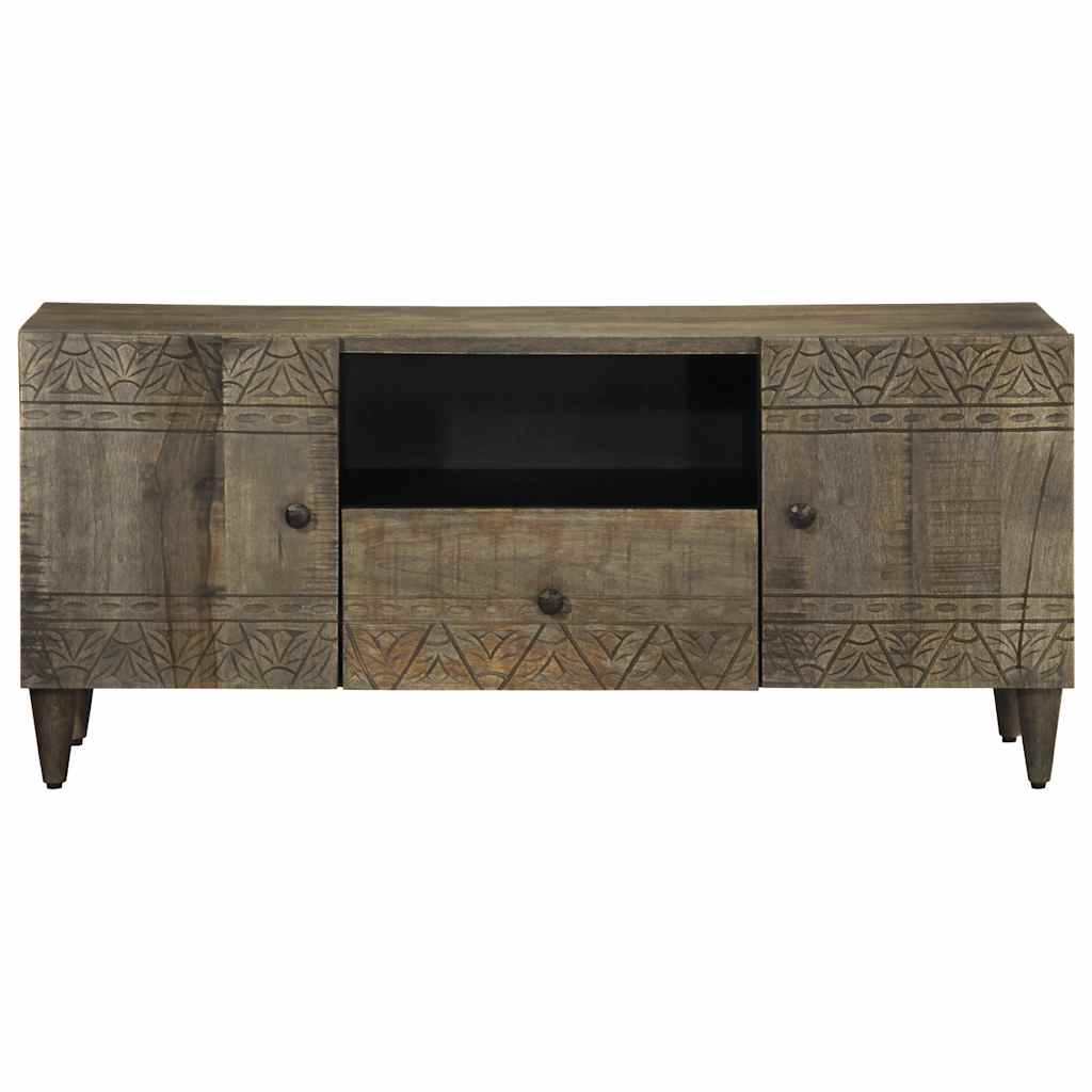 vidaXL Szafka RTV Jasnoszara 105x33,5x46 cm Drewno lite Mango