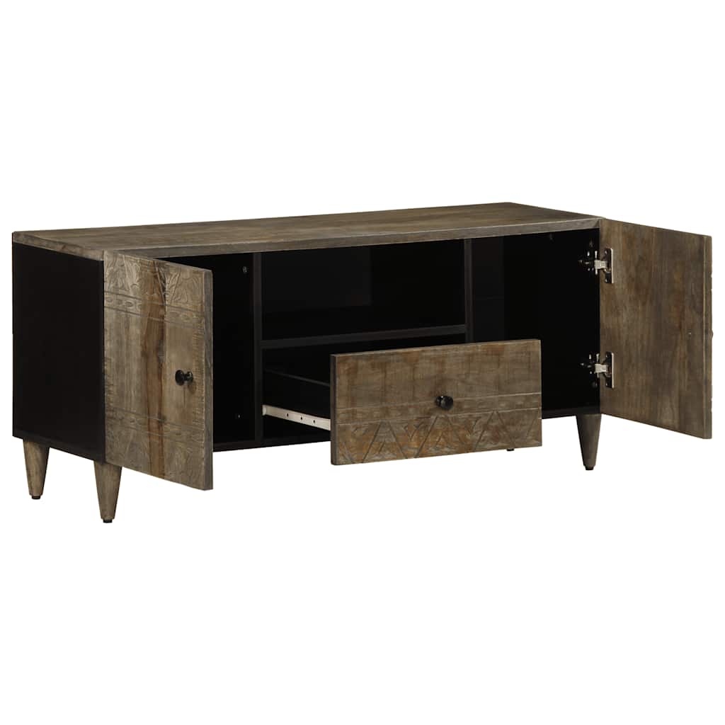 vidaXL Szafka RTV Jasnoszara 105x33,5x46 cm Drewno lite Mango