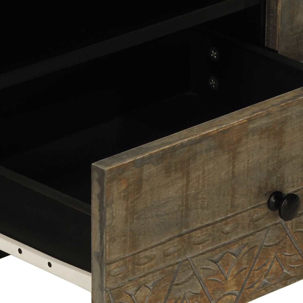 vidaXL Szafka RTV Jasnoszara 105x33,5x46 cm Drewno lite Mango