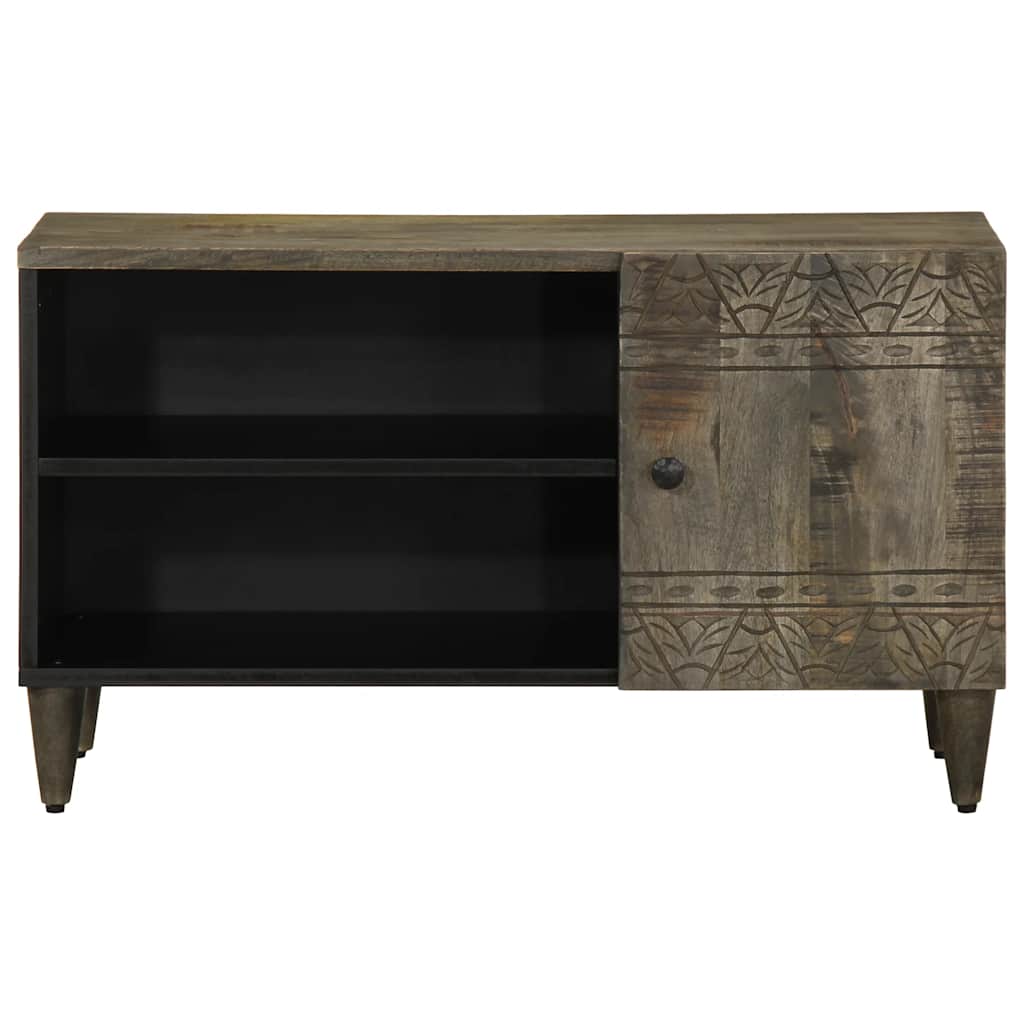 vidaXL Szafka RTV Jasnoszara 80x31,5x46 cm Drewno lite Mango