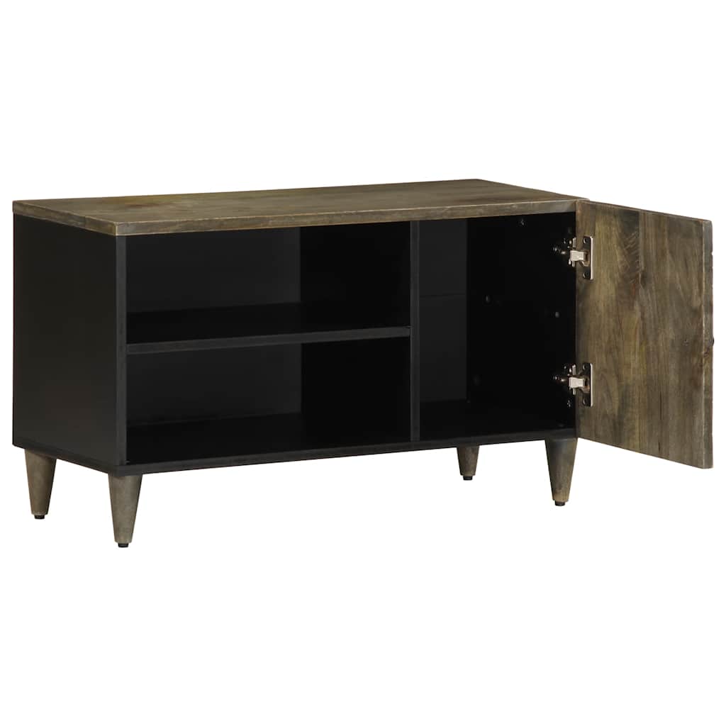 vidaXL Szafka RTV Jasnoszara 80x31,5x46 cm Drewno lite Mango