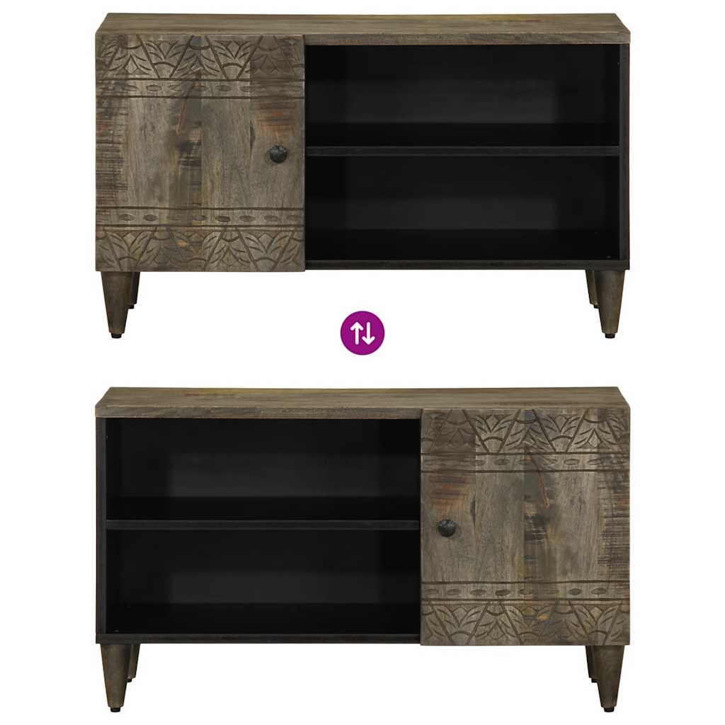 vidaXL Szafka RTV Jasnoszara 80x31,5x46 cm Drewno lite Mango