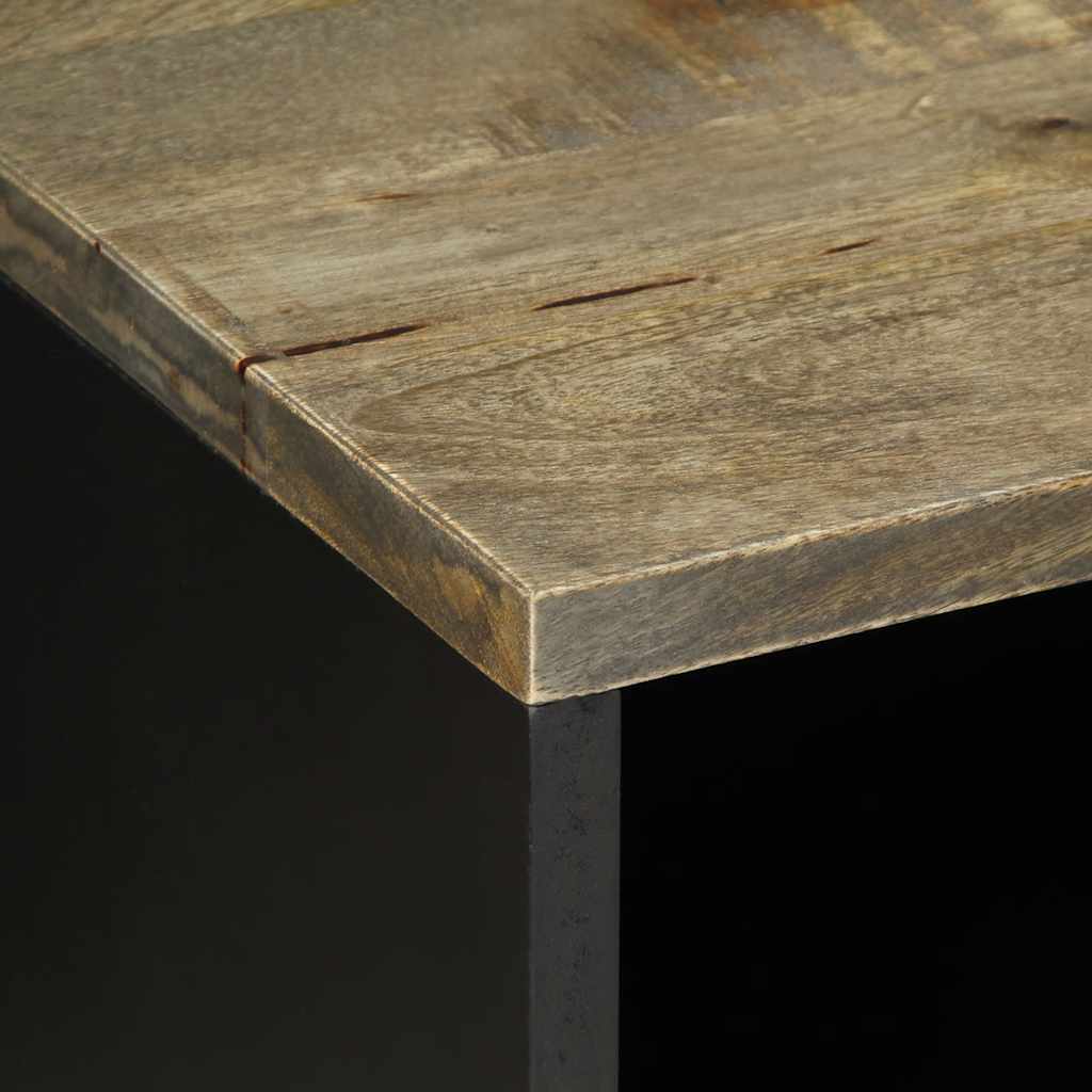 vidaXL Szafka RTV Jasnoszara 80x31,5x46 cm Drewno lite Mango
