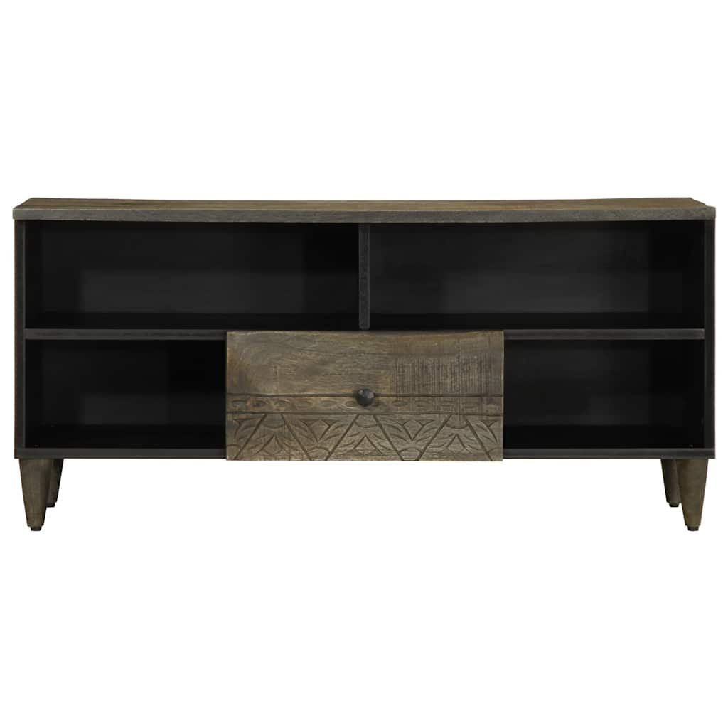 vidaXL Szafka pod telewizor, czarna, 100x33x46 cm, lite drewno mango
