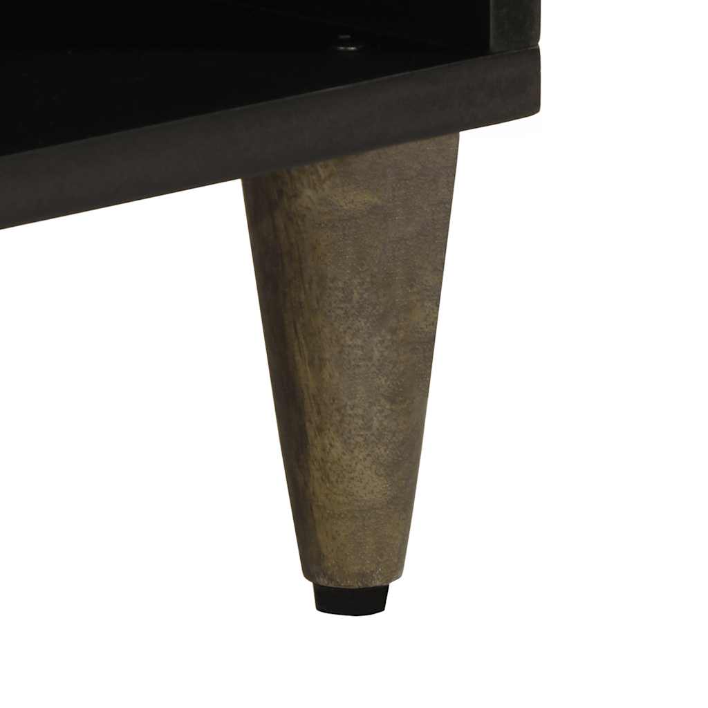 vidaXL Szafka pod telewizor, czarna, 100x33x46 cm, lite drewno mango