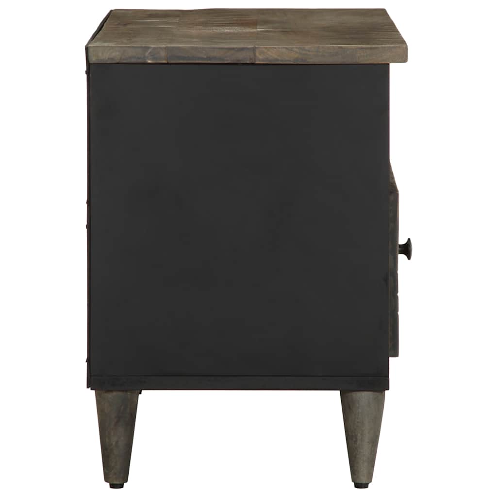 vidaXL Szafka pod telewizor, czarna, 80x33x46 cm, lite drewno mango