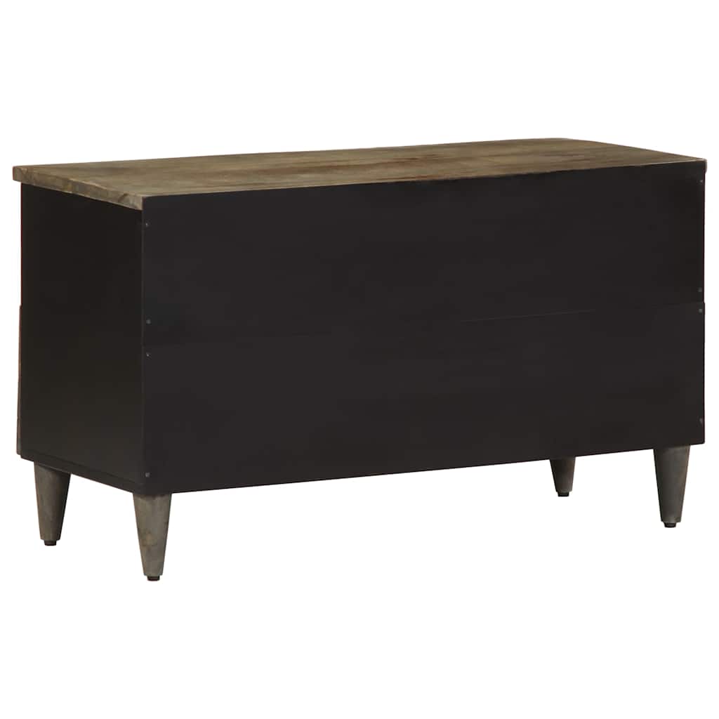 vidaXL Szafka pod telewizor, czarna, 80x33x46 cm, lite drewno mango