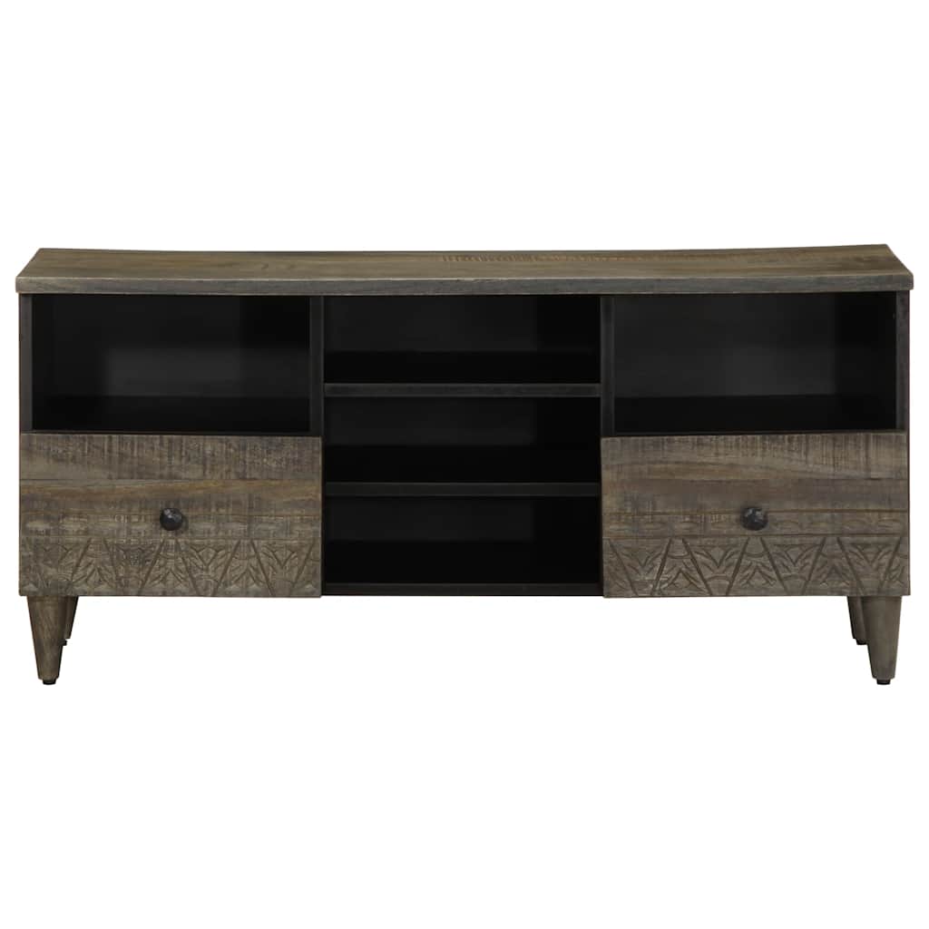 vidaXL Szafka pod telewizor, czarna, 100x33x46 cm, lite drewno mango