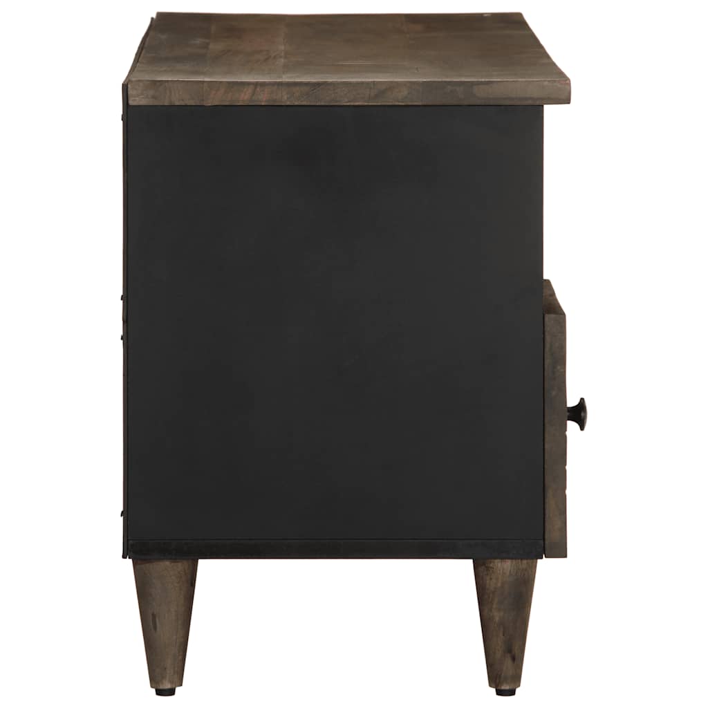 vidaXL Szafka pod telewizor, czarna, 100x33x46 cm, lite drewno mango