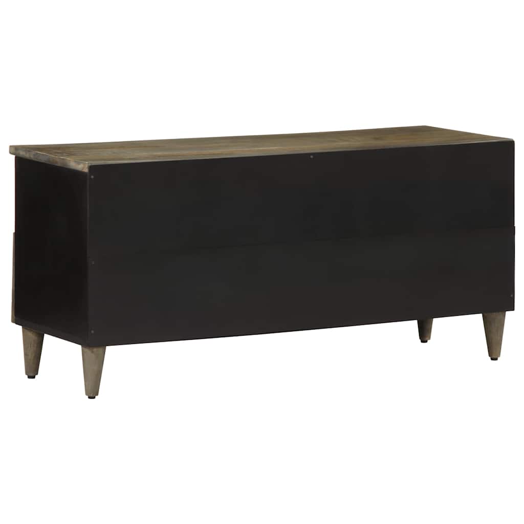 vidaXL Szafka pod telewizor, czarna, 100x33x46 cm, lite drewno mango