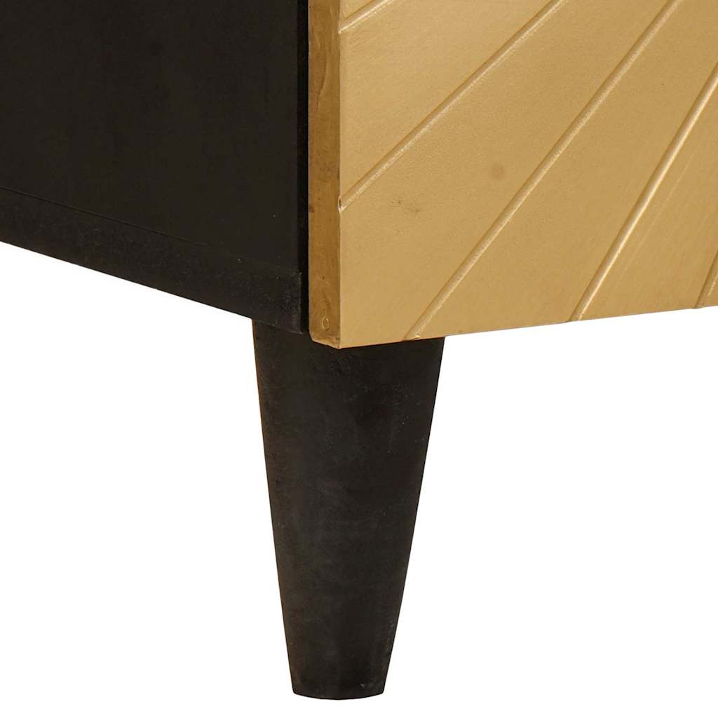 vidaXL Szafka Nocna 2 pcs Czarny i złoto 40 x 33 x 46 cm