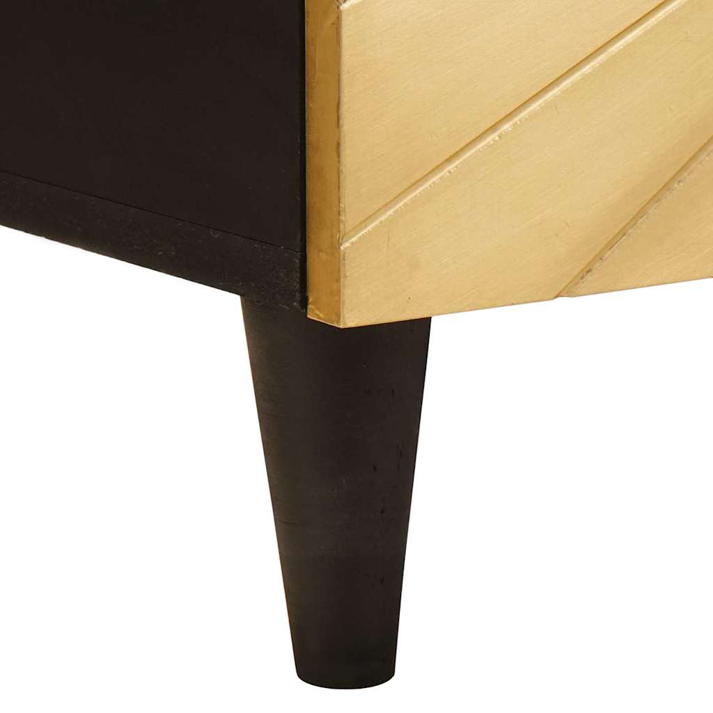 vidaXL Szafka pod telewizor z półką Czarny i złoto 105 x 33 x 46 cm