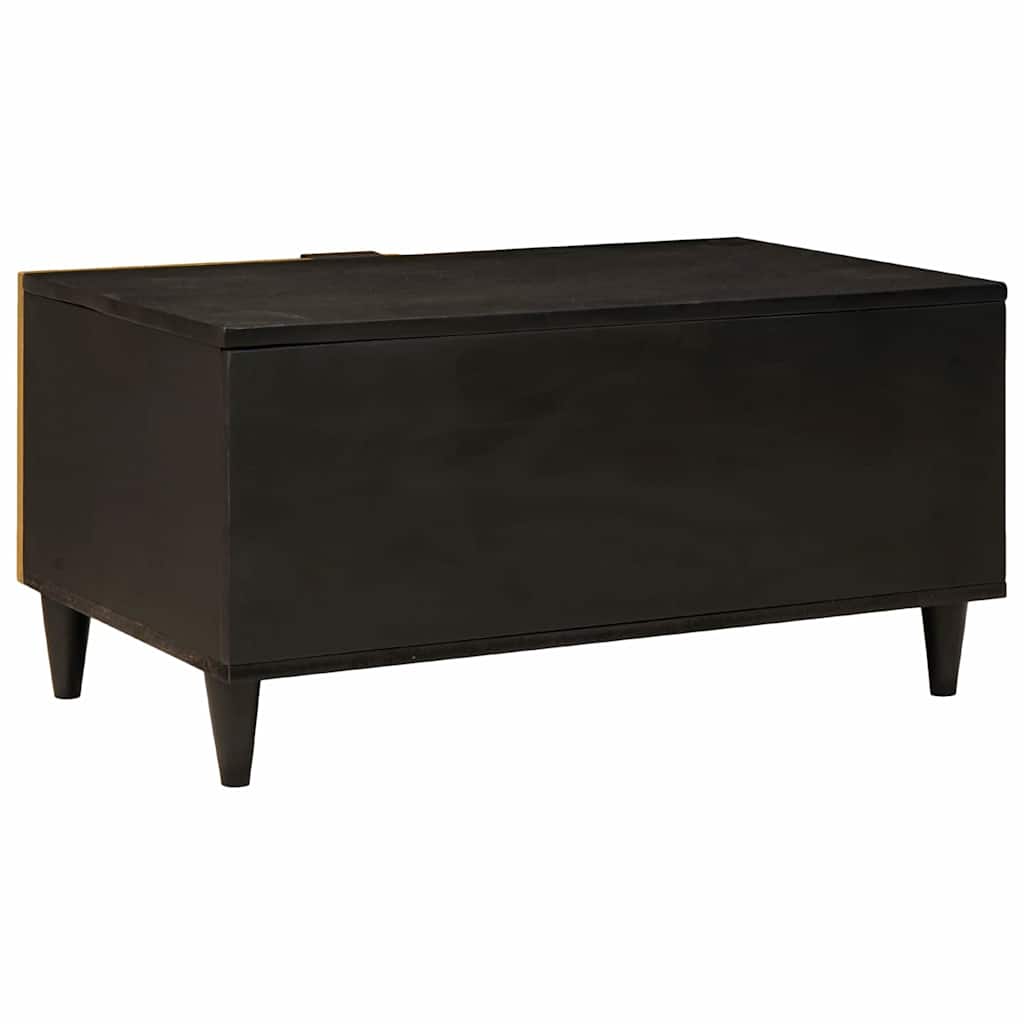 vidaXL Stolik kawowy Czarny i złoto 80 x 50 x 40 cm
