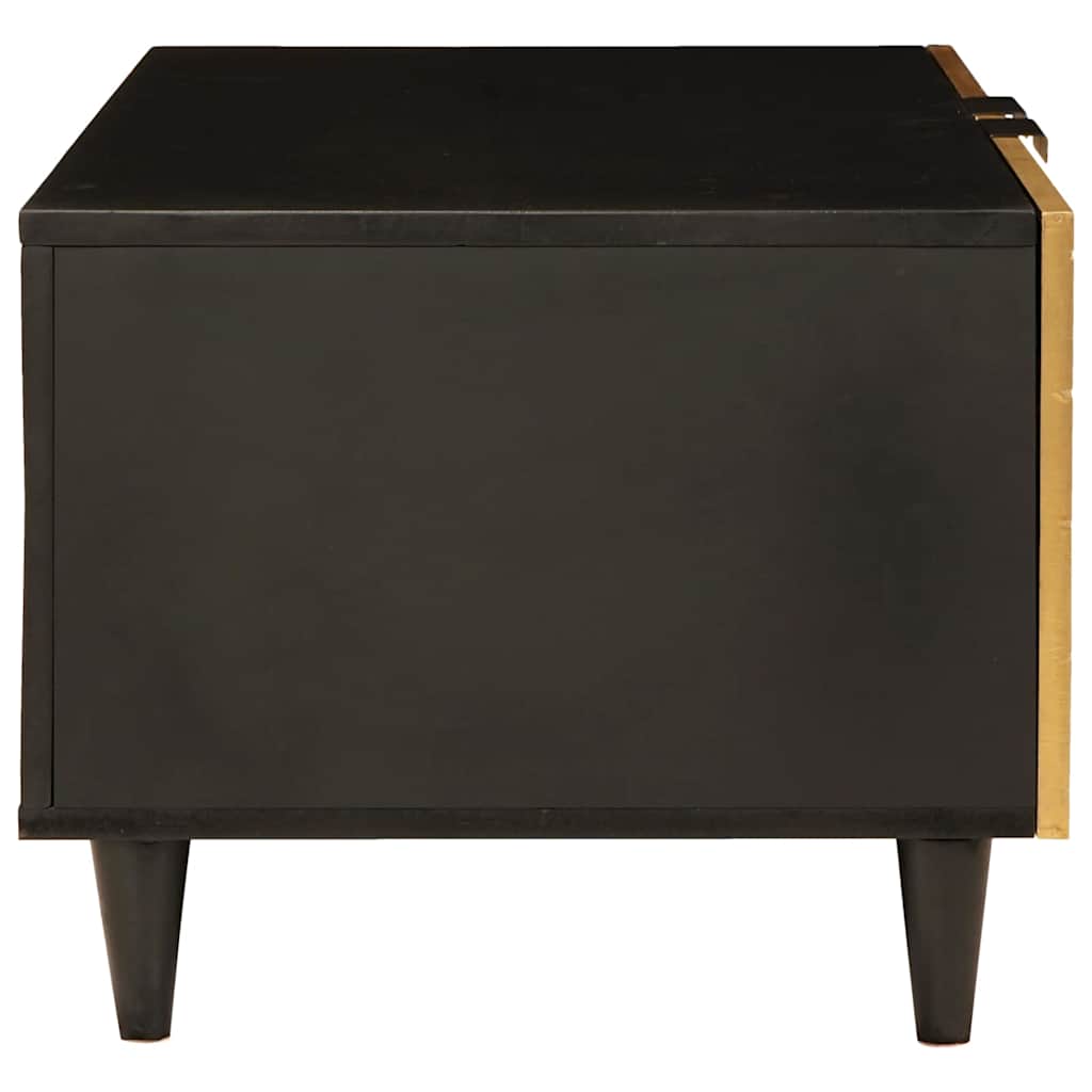 vidaXL Stolik kawowy Czarny i złoto 80 x 50 x 40 cm