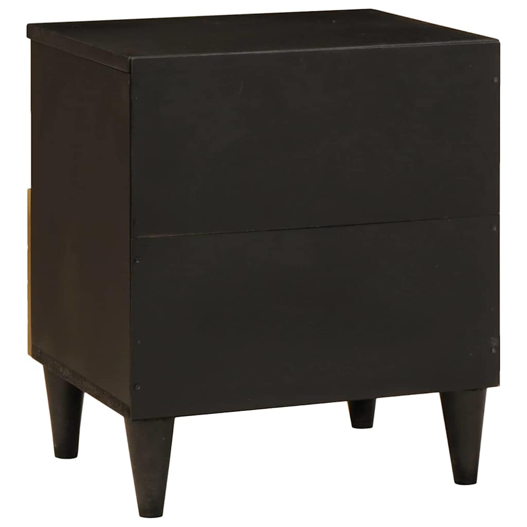 vidaXL Szafka Nocna 2 pcs Czarny i złoto 40 x 33 x 46 cm