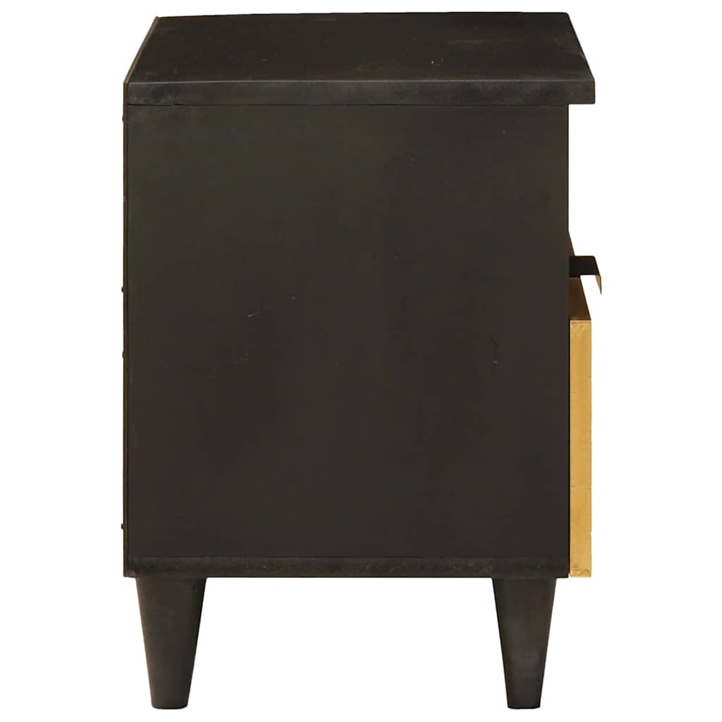 vidaXL Szafka Nocna 2 pcs Czarny i złoto 40 x 33 x 46 cm