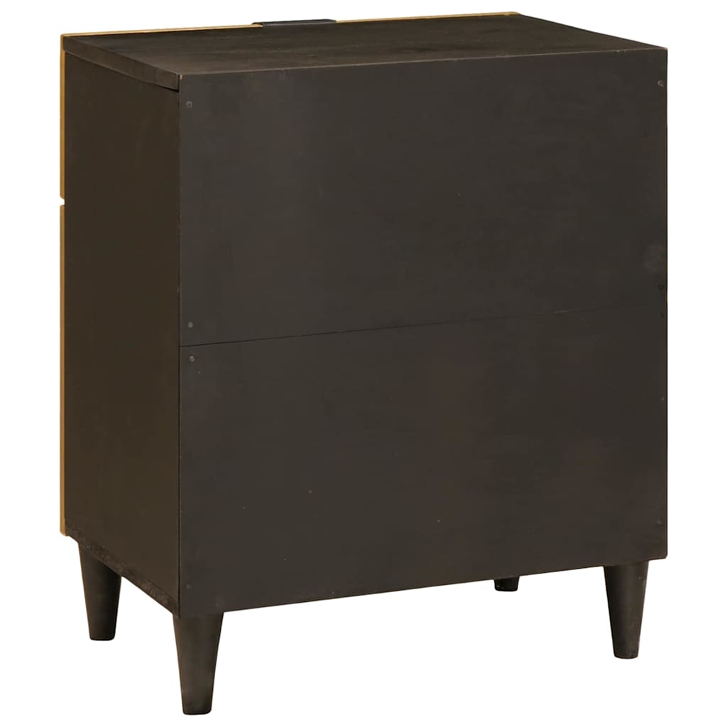 vidaXL Stolik nocny Czarny i złoto 50 x 33 x 60 cm Drewno inżynieryjne
