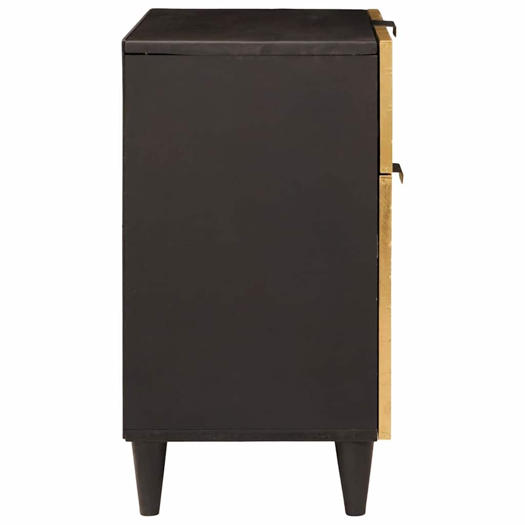 vidaXL Stolik nocny Czarny i złoto 50 x 33 x 60 cm Drewno inżynieryjne