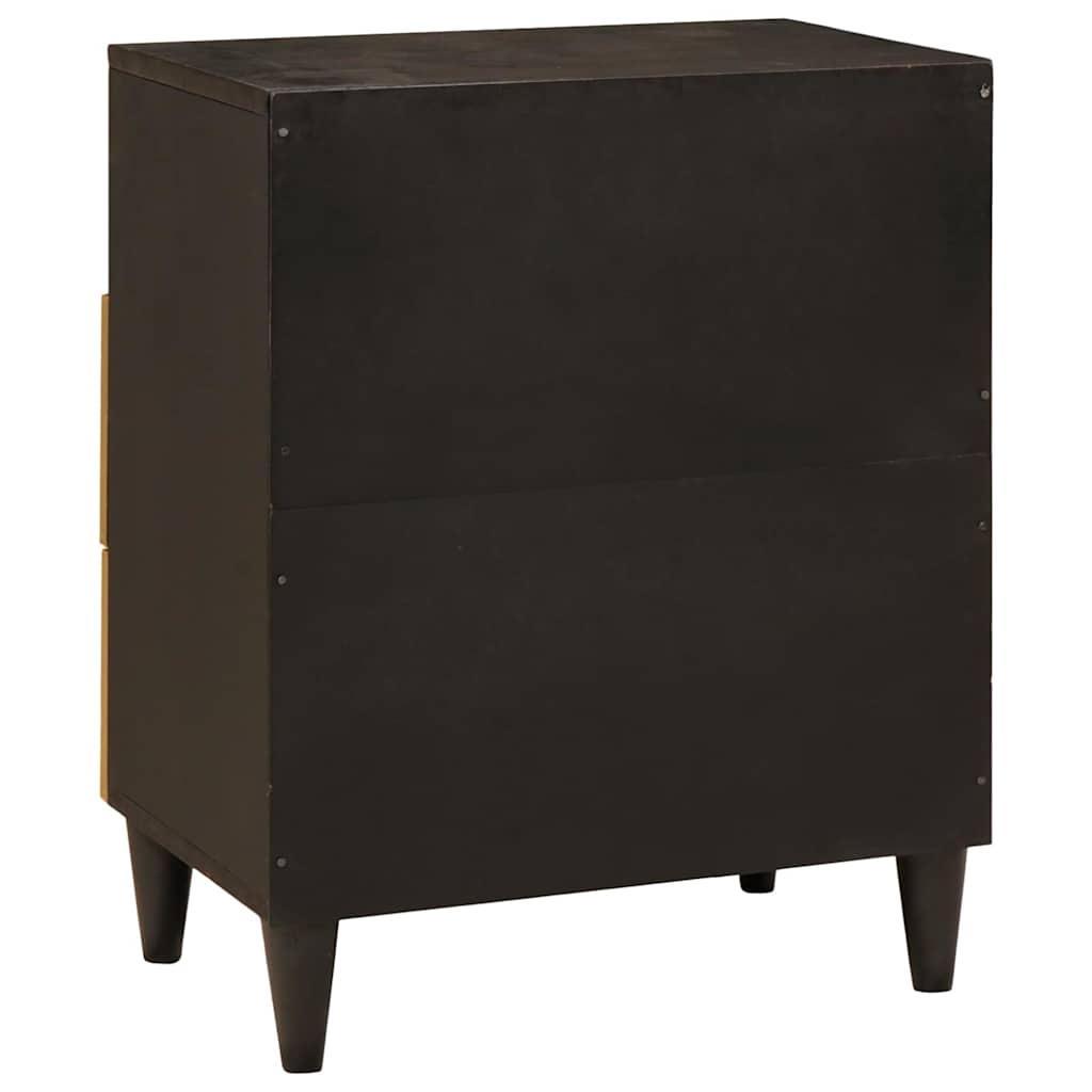 vidaXL Stolik nocny Czarny i złoto 50 x 33 x 62 cm Drewno inżynieryjne