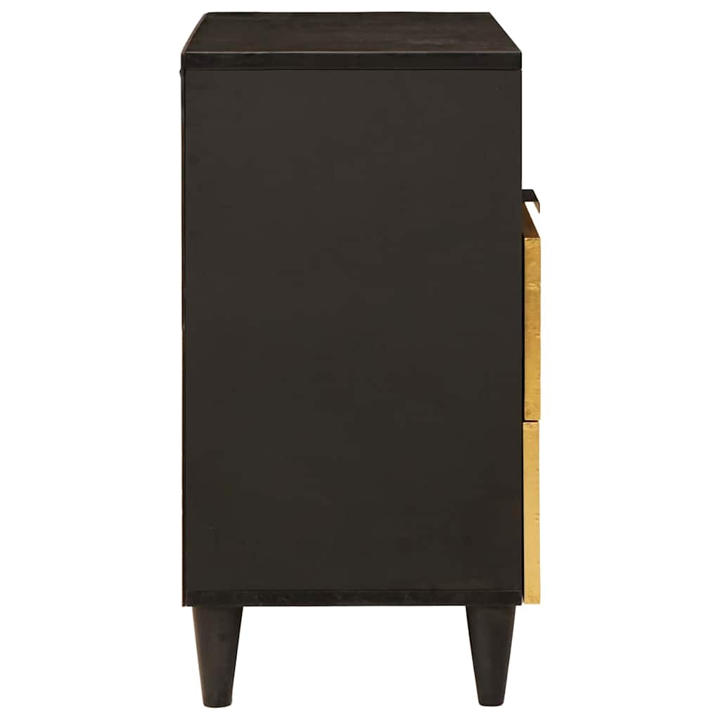 vidaXL Stolik nocny Czarny i złoto 50 x 33 x 62 cm Drewno inżynieryjne