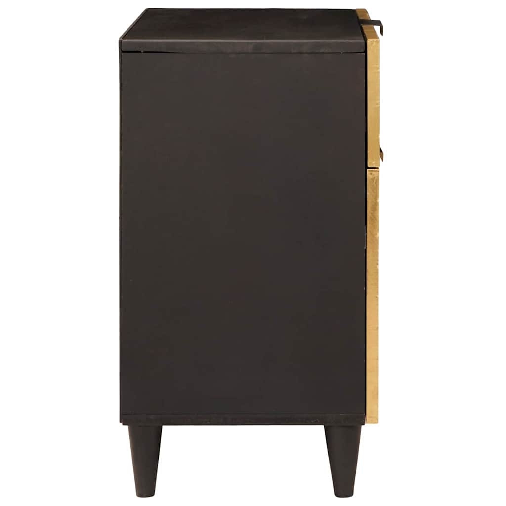 vidaXL Stolik nocny Czarny i złoto 50 x 33 x 60 cm Drewno inżynieryjne