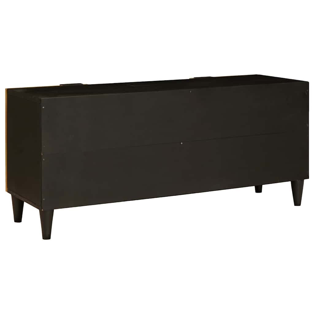 vidaXL Szafka pod telewizor z szufladą Czarny i złoto 105 x 33 x 46 cm