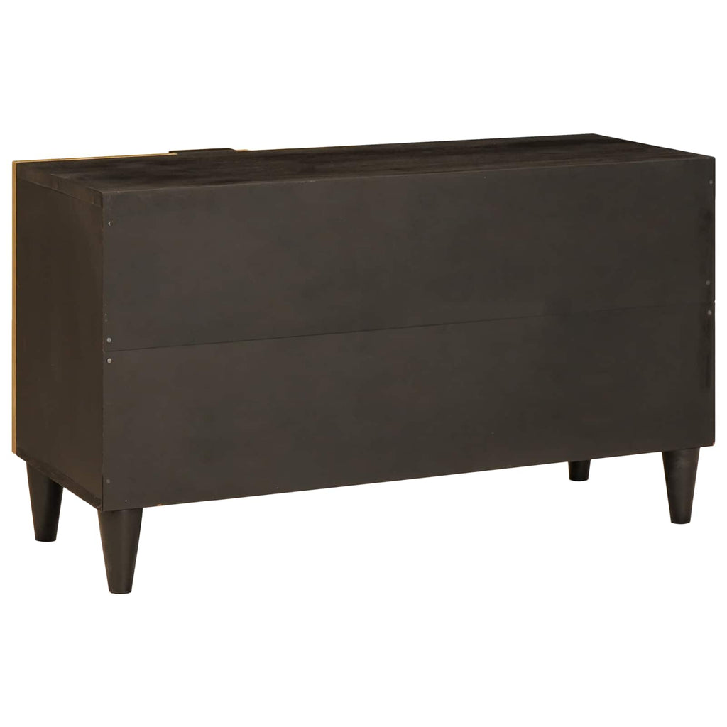 vidaXL Szafka pod telewizor z półką Czarny i złoto 80 x 33 x 46 cm
