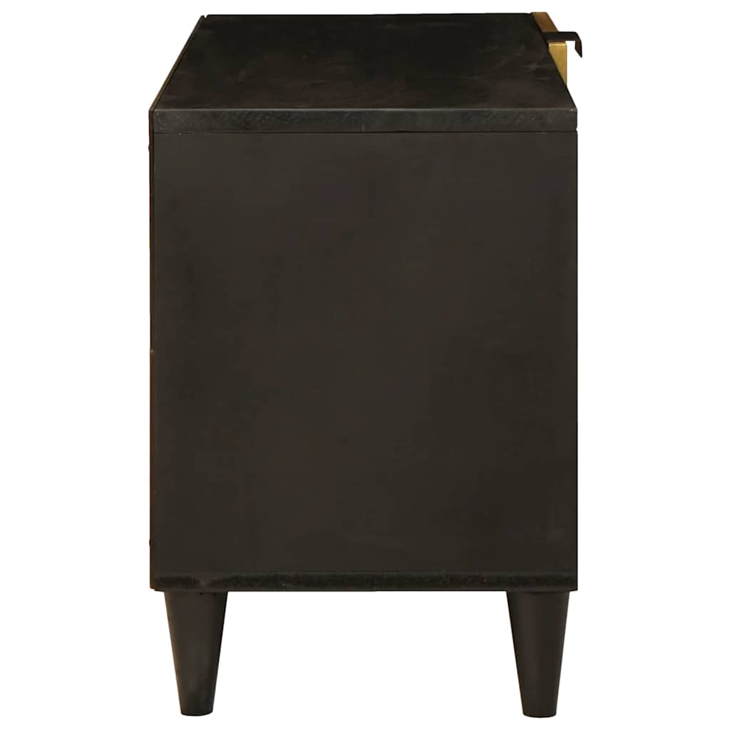 vidaXL Szafka pod telewizor z półką Czarny i złoto 80 x 33 x 46 cm