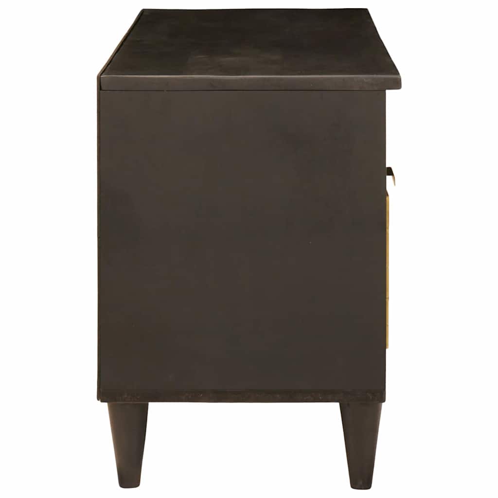 vidaXL Szafka pod telewizor z szufladą Czarny i złoto 100 x 33 x 46 cm