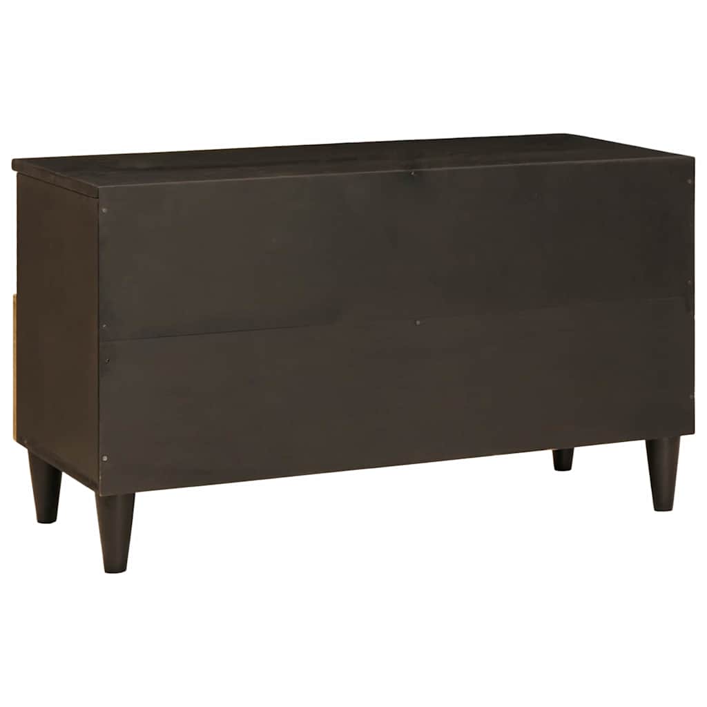 vidaXL Szafka pod telewizor z szufladą Czarny i złoto 80 x 33 x 46 cm