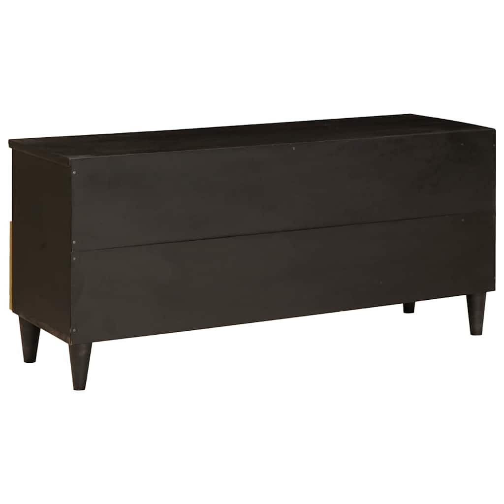 vidaXL Szafka pod telewizor z szufladą Czarny i złoto 100 x 33 x 46 cm