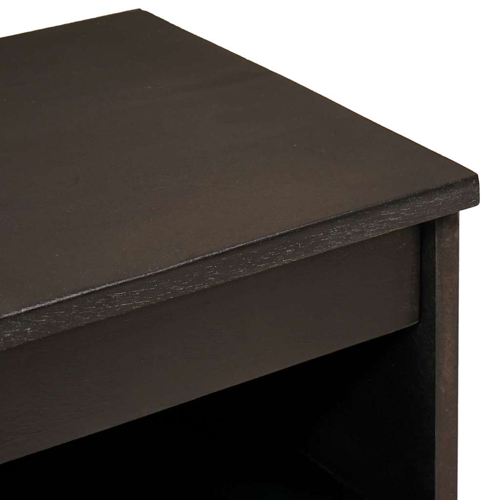 vidaXL Bufet Czarny i złoto 60 x 33 x 75 cm Drewno z mango
