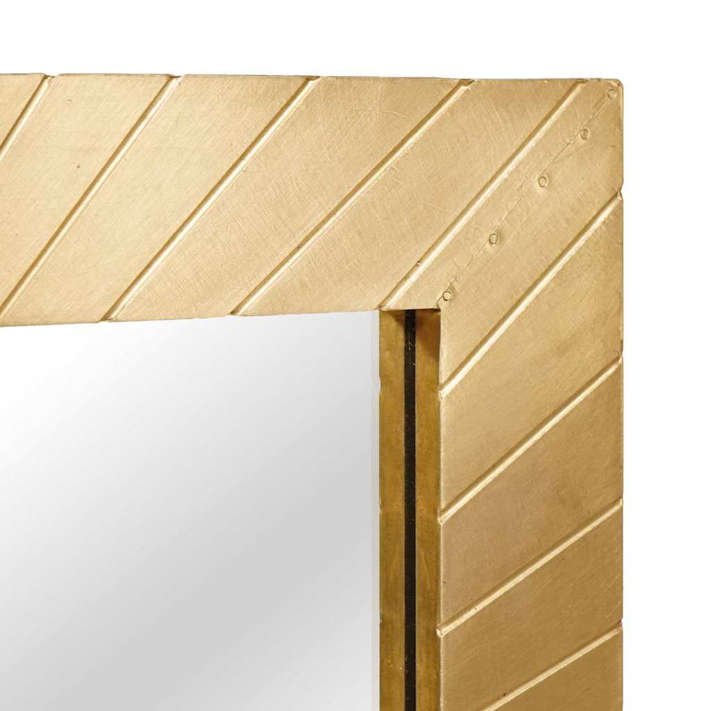 vidaXL Lustro łazienkowe Montowane na ścianie złoty 50 x 2,5 x 70 cm