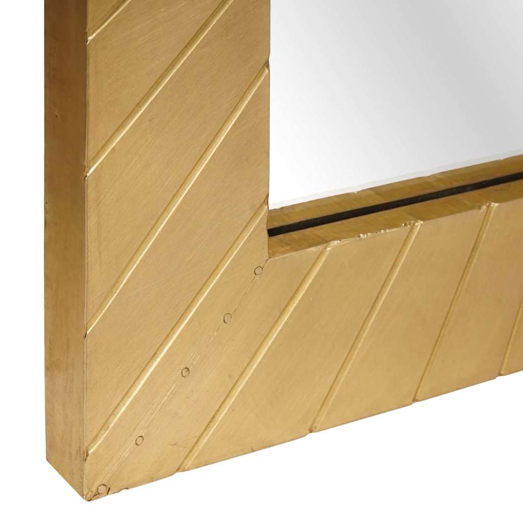 vidaXL Lustro łazienkowe Montowane na ścianie złoty 50 x 2,5 x 70 cm