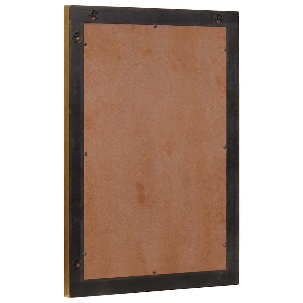 vidaXL Lustro łazienkowe Montowane na ścianie złoty 50 x 2,5 x 70 cm