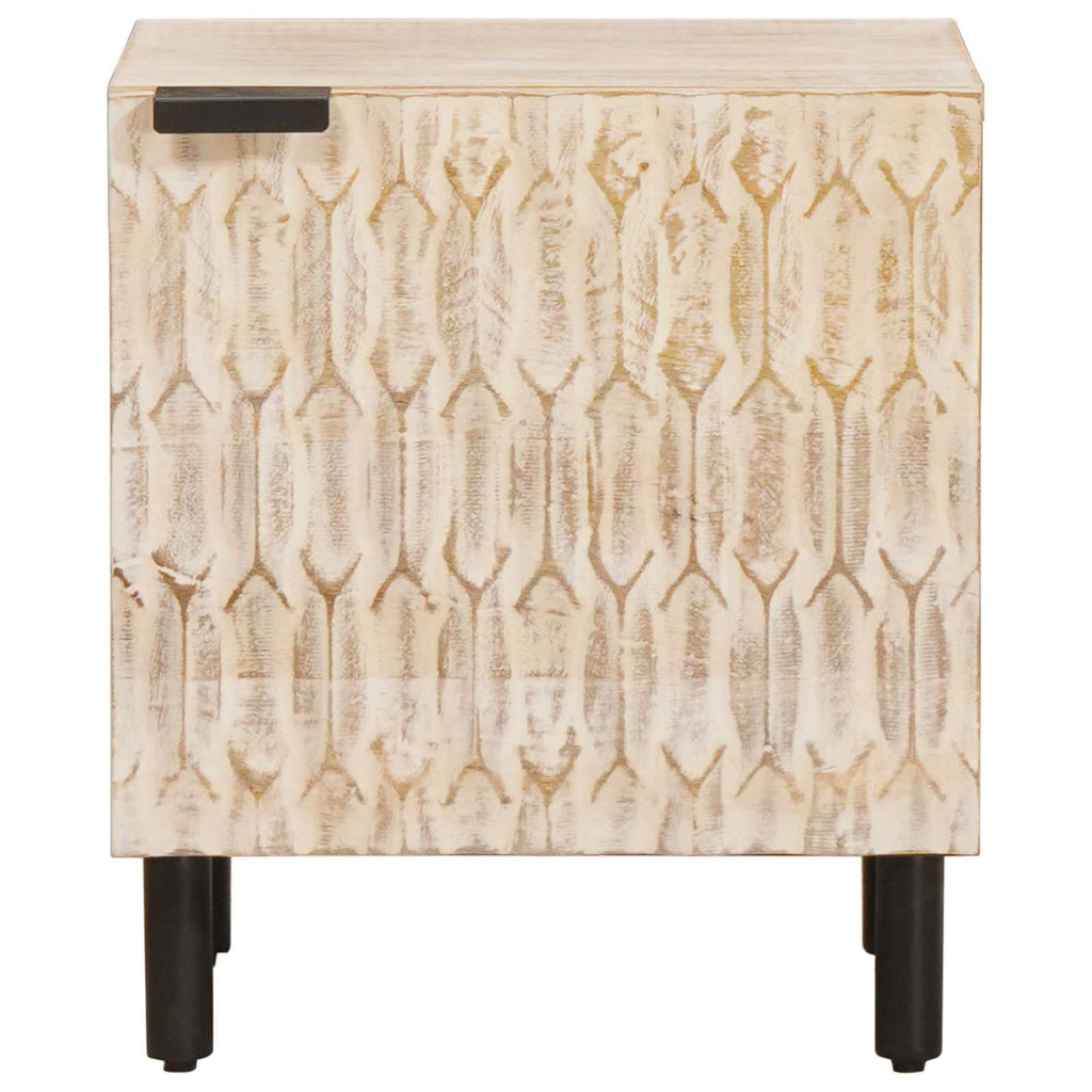 vidaXL Szafka Nocna Biały 40 x 33 x 46 cm Drewno z mango