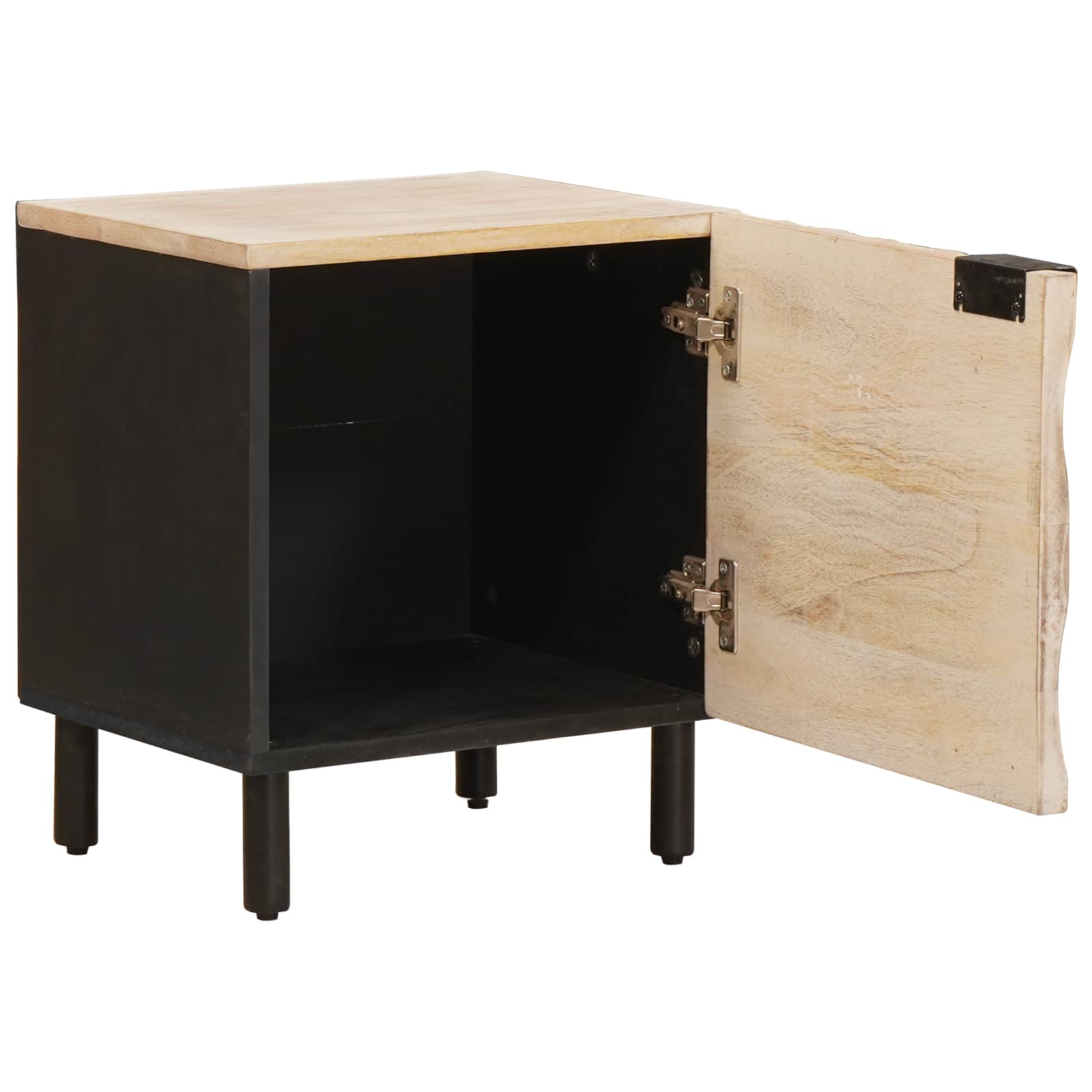 vidaXL Szafka Nocna 2 pcs Biały 40 x 33 x 46 cm Drewno z mango