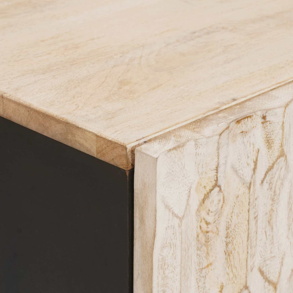 vidaXL Szafka Nocna 2 pcs Biały 40 x 33 x 46 cm Drewno z mango