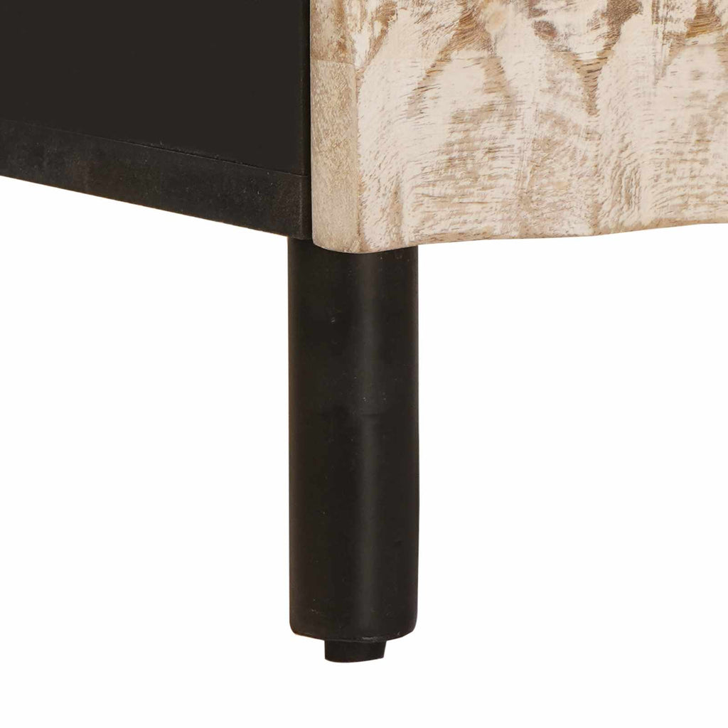 vidaXL Szafka Nocna 2 pcs Biały 40 x 33 x 46 cm Drewno z mango
