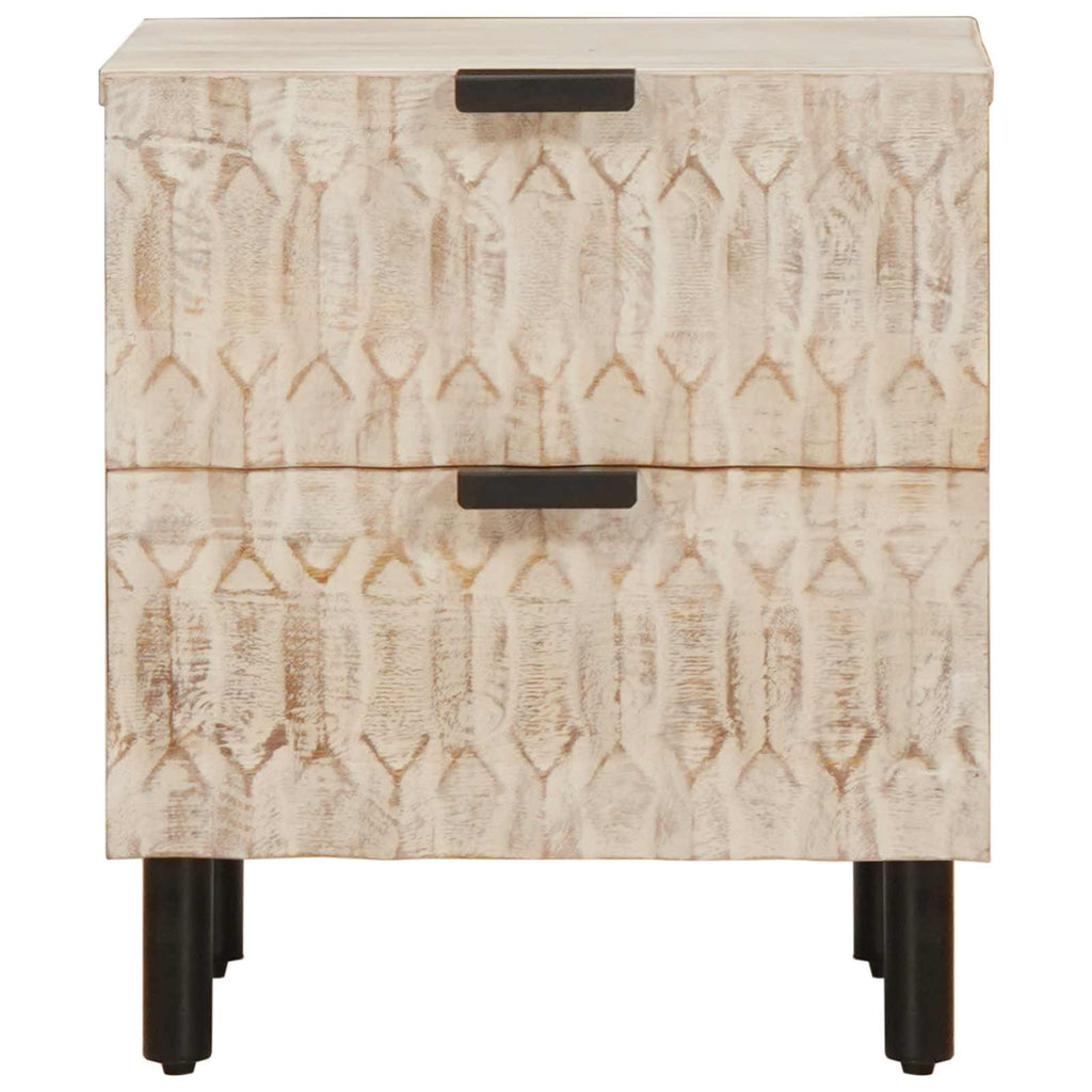 vidaXL Szafka Nocna 2 pcs Biały 40 x 33 x 46 cm Drewno z mango